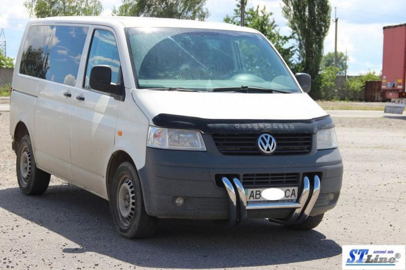 Купить Кенгурятник ST006-03 ноздри (нерж) для Volkswagen T5 Transporter 2003-2010 гг