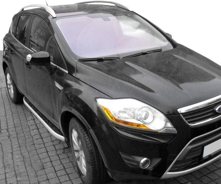 Купить Боковые пороги Fullmond (2 шт, алюм.) для Ford Kuga 2008-2013 гг