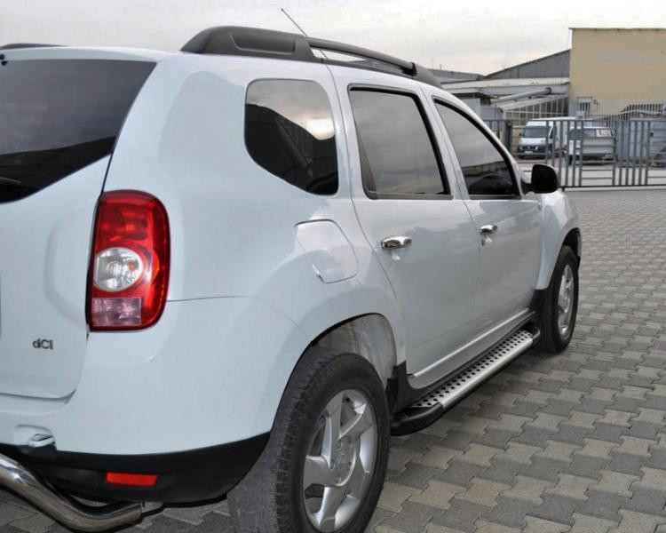 Купить Боковые пороги Allmond Grey (2 шт., алюминий) для Renault Duster 2008-2017 гг