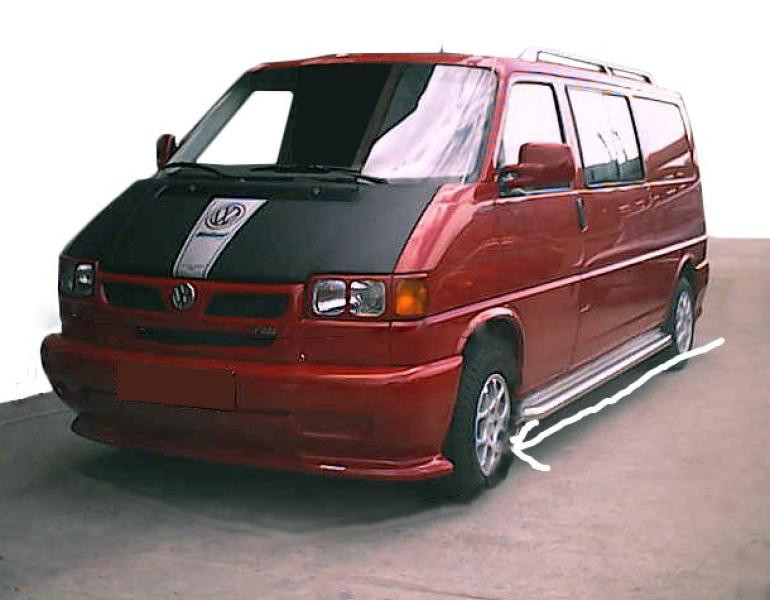 Купити Накладка на передній бампер (під фарбування) для Volkswagen T4 Transporter