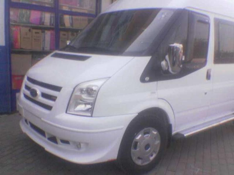Купить Накладка на передний бампер (2006-2014, с решеткой) для Ford Transit