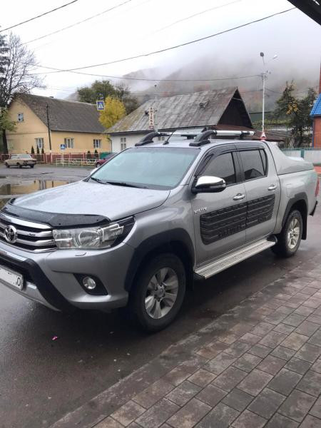 Купити Рейлінги з перемичками (2 шт, Хром) для Toyota Hilux 2015- рр