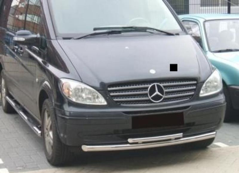Купити Нижня Губа подвійна ST014 (нерж) 70/48мм для Mercedes Viano 2004-2014 рр