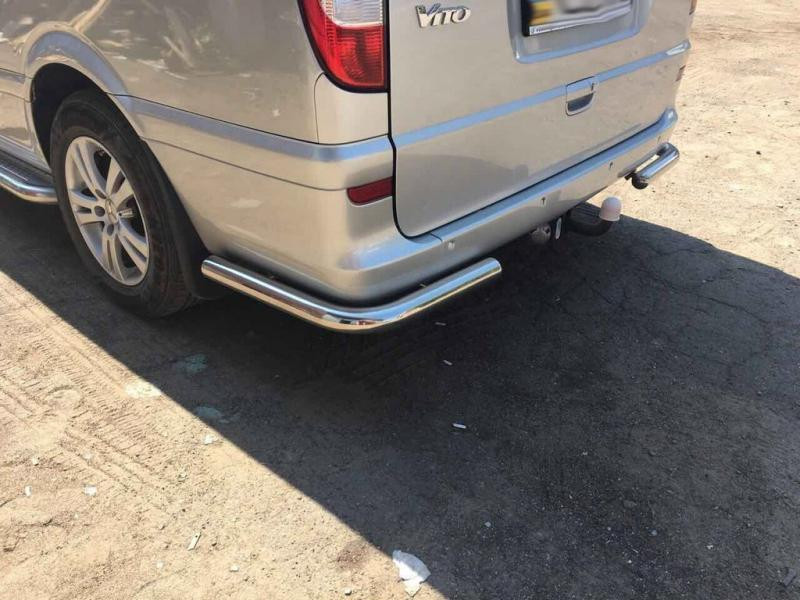 Купить Задние уголки AK003 (2 шт, нерж) Средняя и длинная база для Mercedes Vito W639 2004-2014 гг