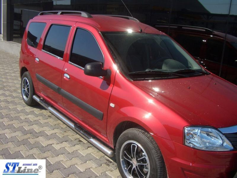 Купити Бічні труби (2 шт., нерж.) для Renault Logan MCV 2005-2013 рр