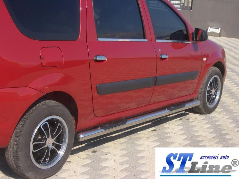 Купити Бічні труби (2 шт., нерж.) для Renault Logan MCV 2005-2013 рр