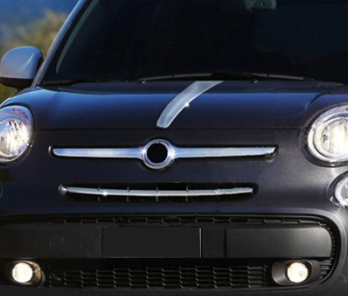 Купить Полоска на капот (нерж.) для Fiat 500/500L