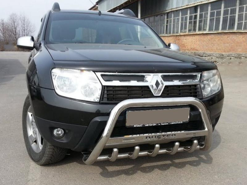 Купити Кенгурятник з написом WT004 (нерж.) для Renault Duster 2008-2017 рр