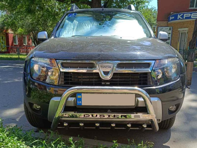 Купити Кенгурятник з написом WT004 (нерж.) для Renault Duster 2008-2017 рр
