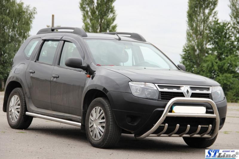 Купити Бічні труби без вставок (2 шт., нерж.) 60 мм для Renault Duster 2008-2017 рр