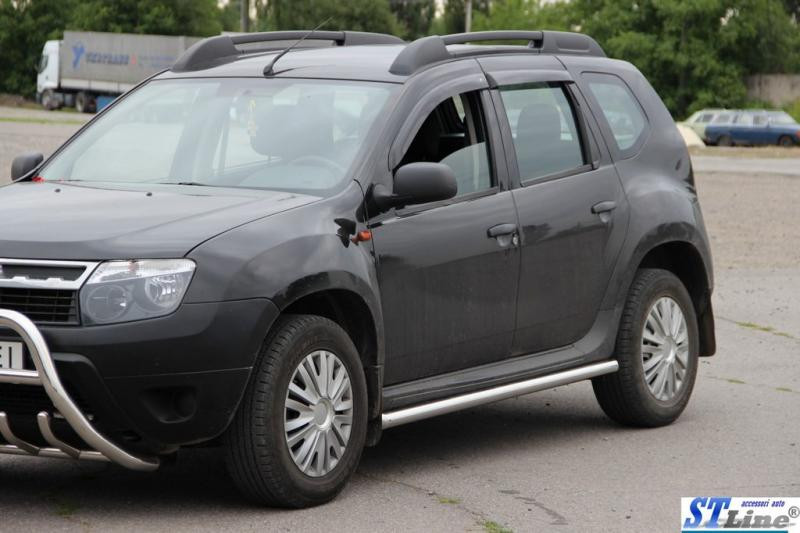 Купити Бічні труби без вставок (2 шт., нерж.) 60 мм для Renault Duster 2008-2017 рр