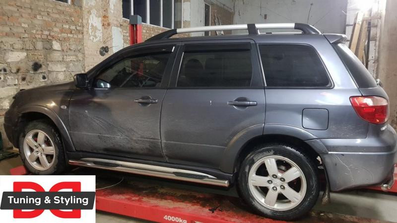 Купить Боковые трубы BB002 (2 шт, нерж) для Mitsubishi Outlander 2001-2006 гг