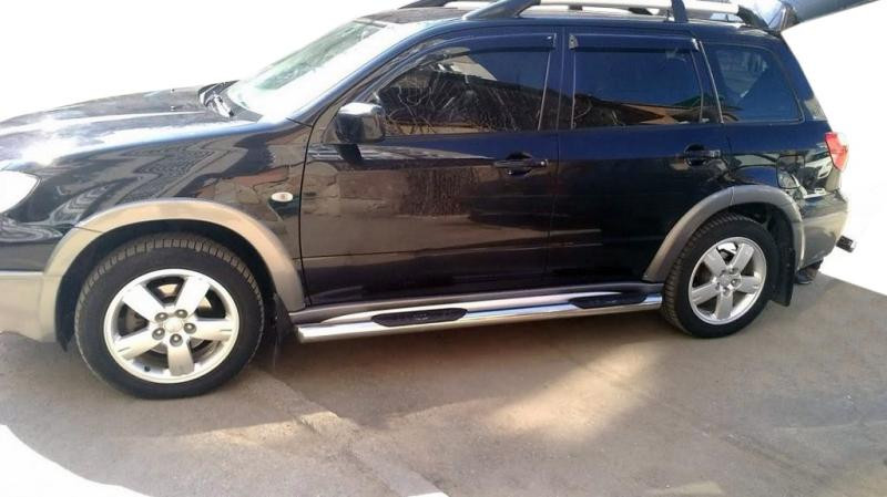 Купить Боковые трубы BB002 (2 шт, нерж) для Mitsubishi Outlander 2001-2006 гг