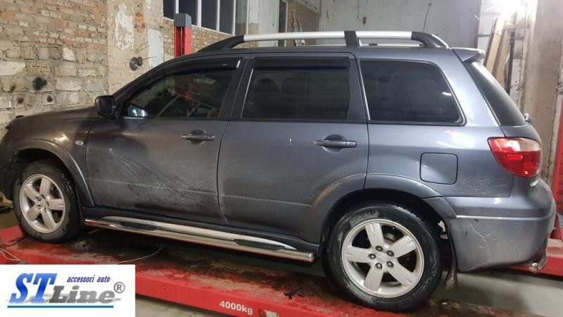 Купить Боковые трубы BB002 (2 шт, нерж) для Mitsubishi Outlander 2001-2006 гг