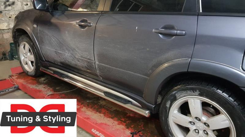 Купить Боковые трубы BB002 (2 шт, нерж) для Mitsubishi Outlander 2001-2006 гг