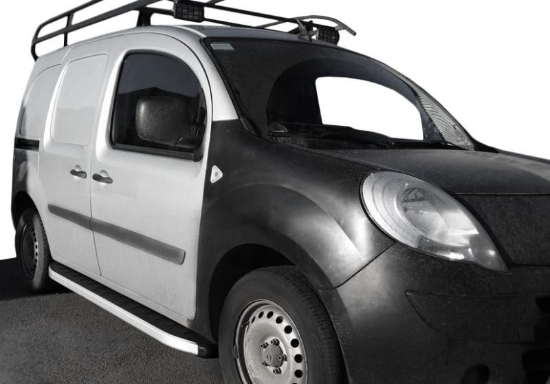Купити Бокові пороги Fullmond (2 шт., алюм.) для Renault Kangoo 1998-2008 рр