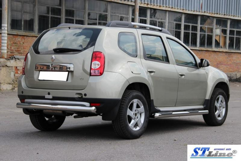 Купити Задня дуга пряма (нерж.) для Renault Duster 2008-2017 рр
