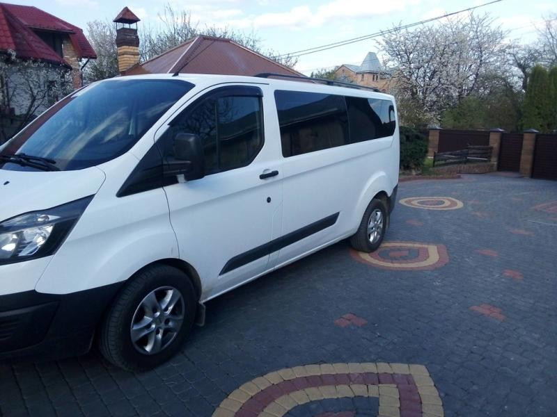 Купити Рейлінги Чорні Коротка, Пластикові ніжки для Ford Custom 2013-2022 рр