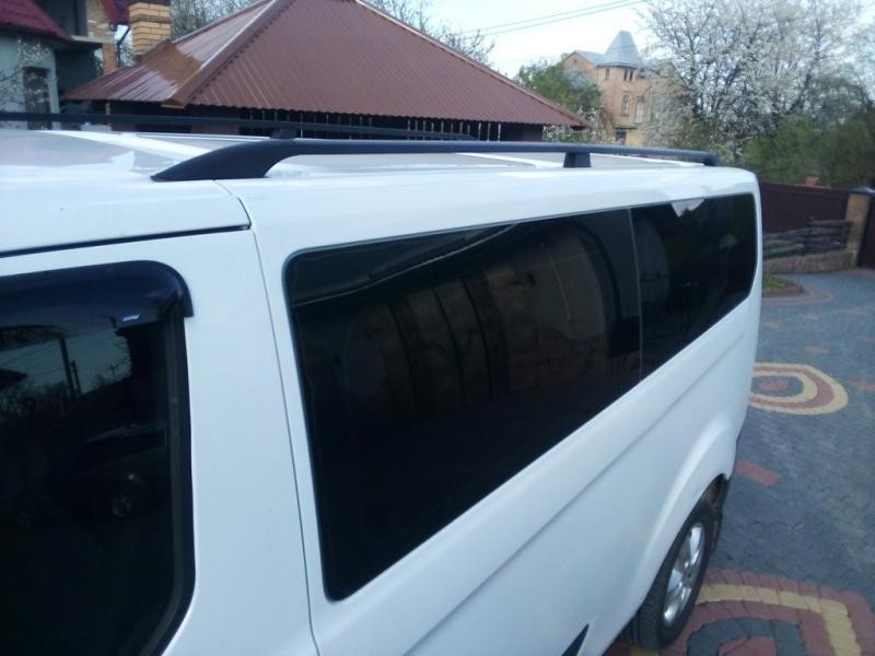 Купити Рейлінги Чорні Коротка, Пластикові ніжки для Ford Custom 2013-2022 рр