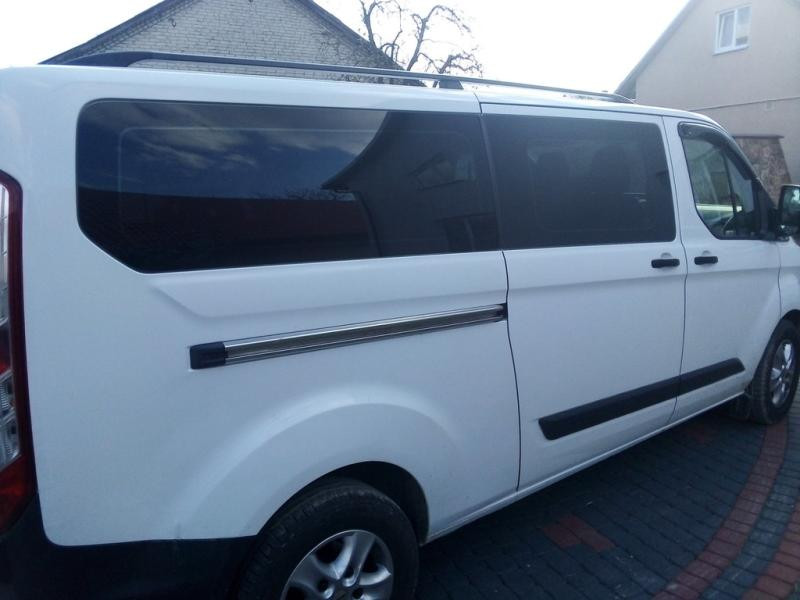 Купити Рейлінги Чорні Коротка, Металеві ніжки для Ford Custom 2013-2022 рр