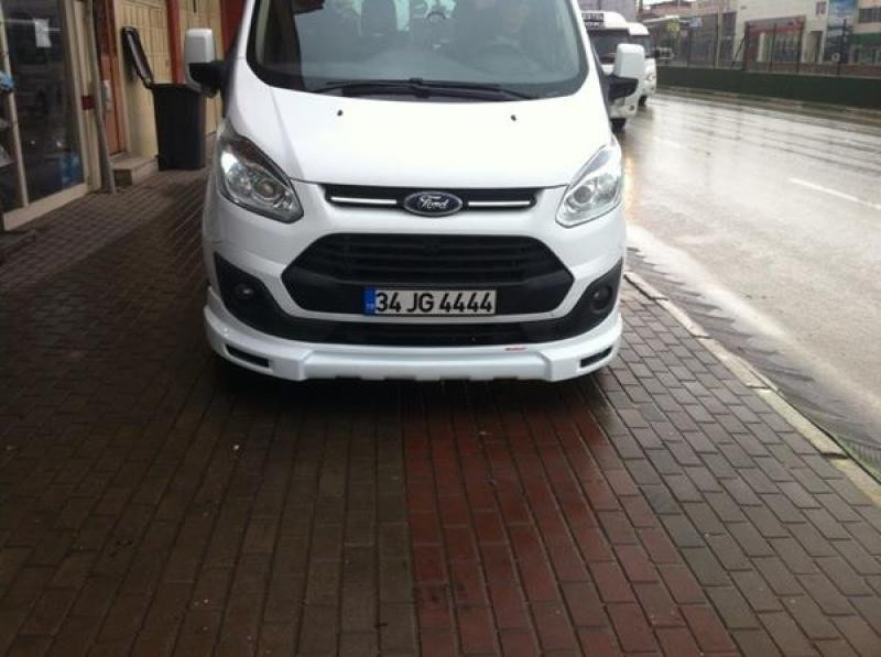 Купить Накладка на передний бампер (2013-2017, под покраску) для Ford Custom