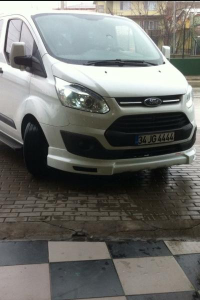 Купить Накладка на передний бампер (2013-2017, под покраску) для Ford Custom