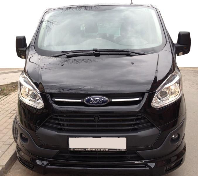 Купить Накладка на передний бампер (2013-2017, под покраску) для Ford Custom