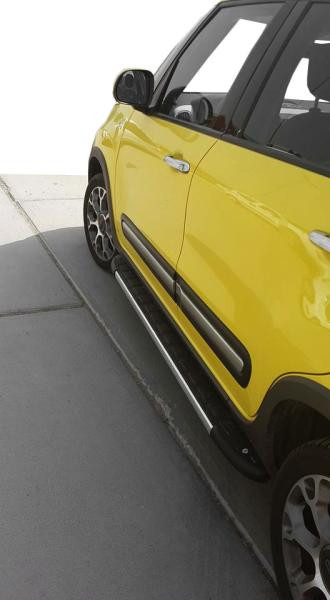 Купити Бокові пороги Duru (2 шт., Алюміній) для Fiat 500/500L