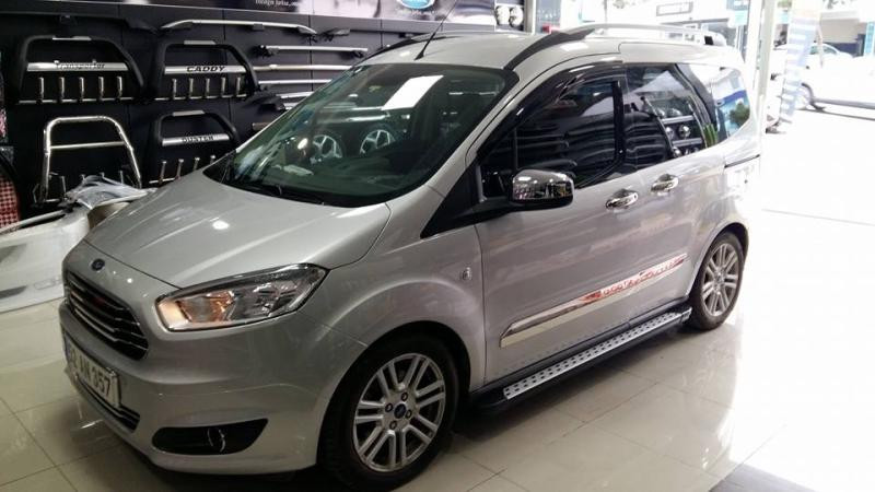 Купить Боковые пороги DotLine (2 шт., алюминий) для Ford Courier 2014-2023 гг