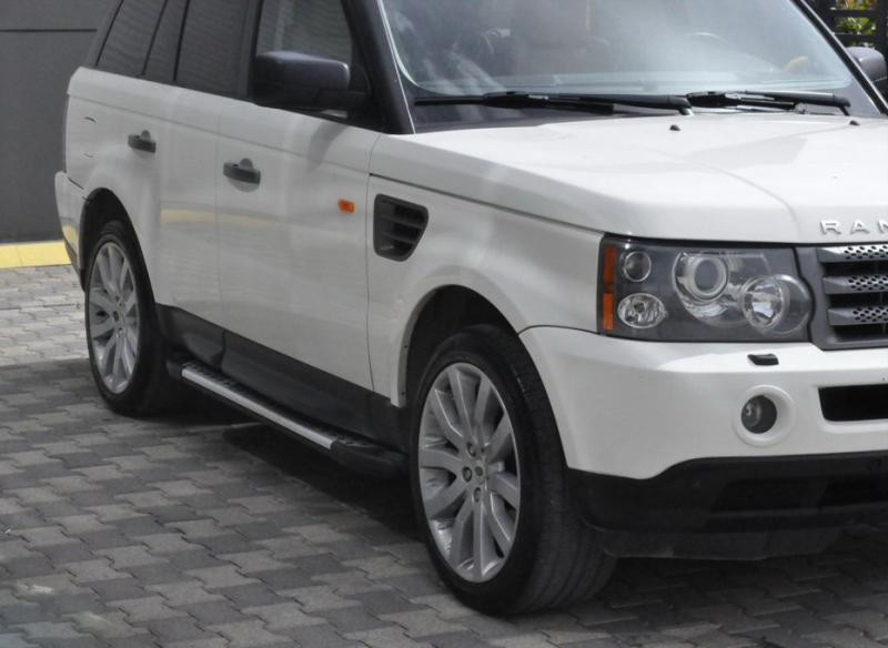 Купити Бокові пороги Allmond Grey (2 шт., алюміній) для Range Rover Sport 2005-2013 рр