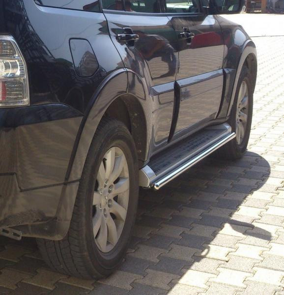 Купить Боковые трубы под родной (2 шт., нерж.) для Mitsubishi Pajero Wagon III