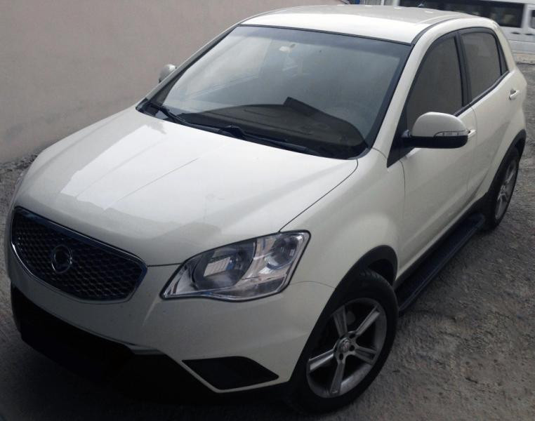 Купить Боковые пороги Allmond Black (2 шт., алюминий) для SsangYong Korando 2010–2019 гг