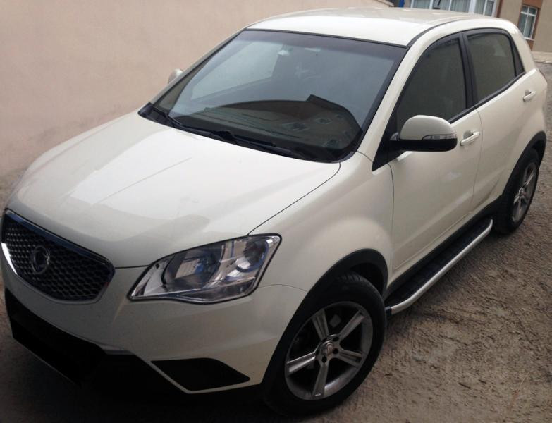 Купить Боковые пороги Fullmond (2 шт., алюминий) для SsangYong Korando 2010–2019 гг