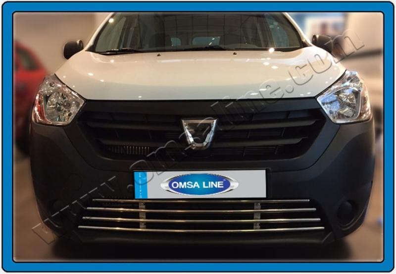 Купити Решітка в бампер (нерж) для Renault Dokker 2013-2022 рр