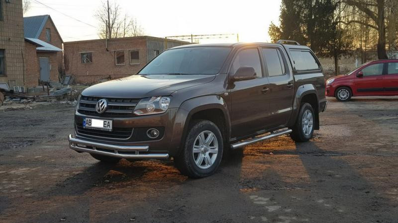 Купити Передній захист ST018-2 (нерж) для Volkswagen Amarok 2010-2022 рр