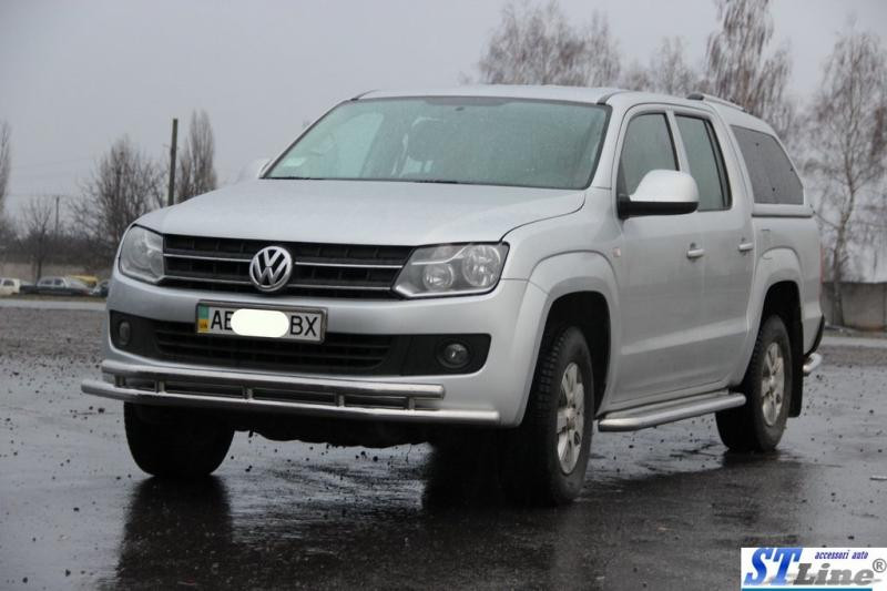 Купити Передній захист ST018-2 (нерж) для Volkswagen Amarok 2010-2022 рр