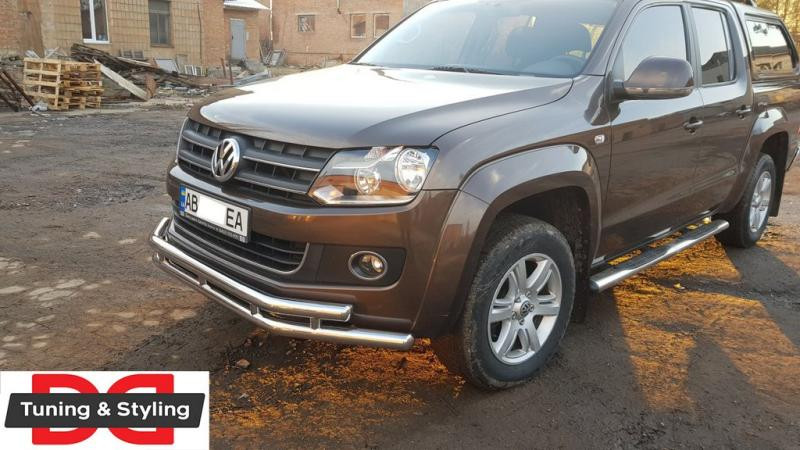 Купити Передній захист ST018-2 (нерж) для Volkswagen Amarok 2010-2022 рр
