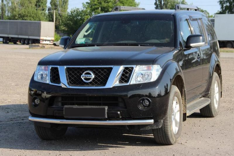 Купити Передній захист ST008 (нерж) для Nissan Navara 2006-2015 рр