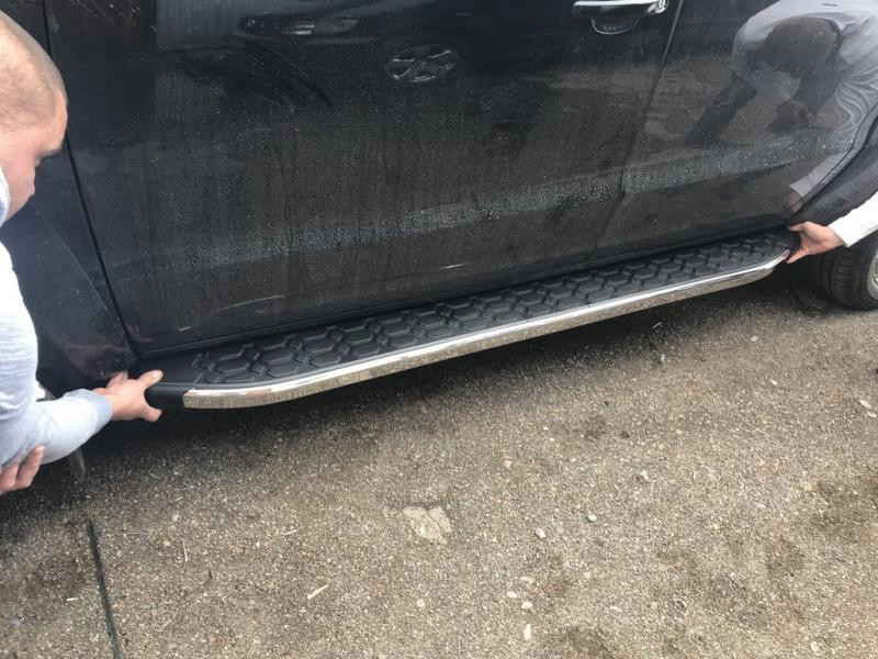 Купить Боковые Подножки BlackLine (2 шт, Алюминий) для Volkswagen Amarok 2010-2022 гг