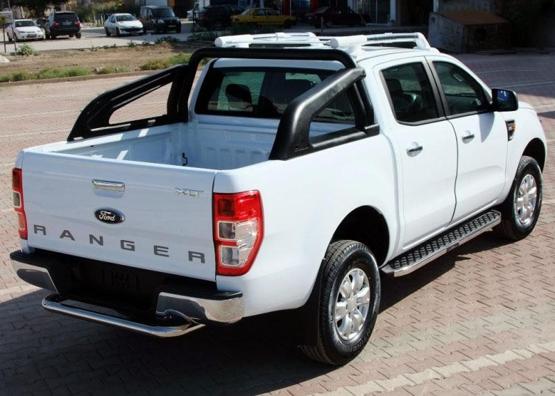 Купить Боковые Подножки BlackLine (2 шт, Алюминий) для Ford Ranger 2011-2022 гг