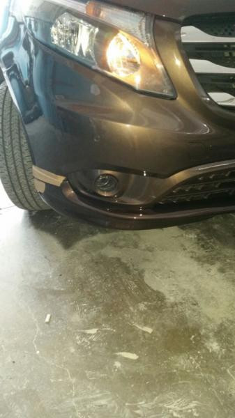 Купити Тюнінг обвіс на передній бампер (під фарбування) для Mercedes Vito / V-class W447 2014- рр