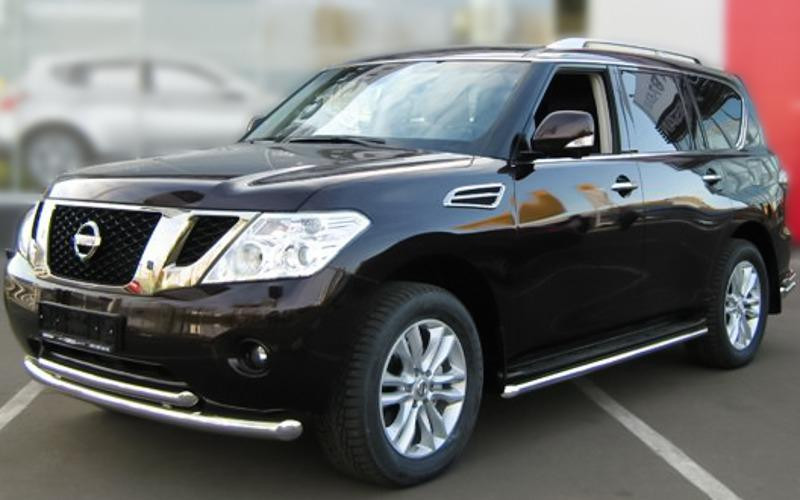 Купити Нижня подвійна губа (нерж) для Nissan Pathfinder R51 2005-2014рр