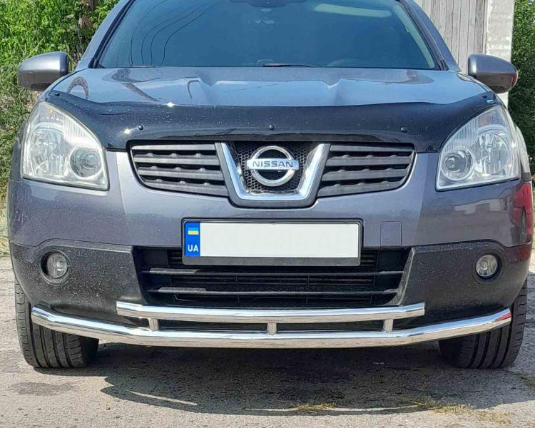 Купити Передній подвійний вус ST014 (нерж) 70/48 мм для Nissan Qashqai 2010-2014рр