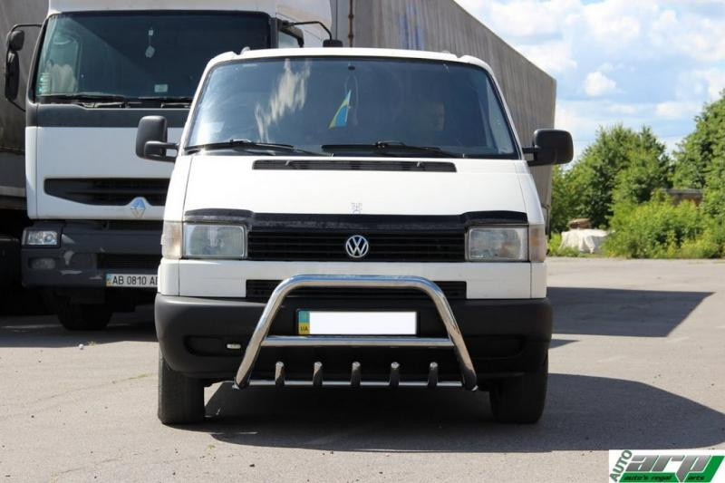Купити Кенгурятник WT003 60мм (нерж) 50мм, з написом для Volkswagen T4 Transporter