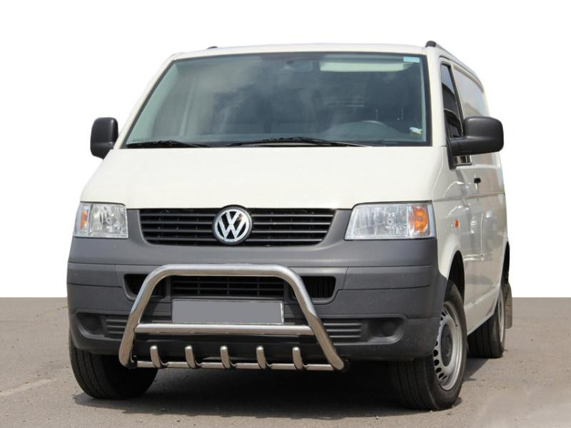 Купити Кенгурятник WT003 (нерж) 50мм, без напису для Volkswagen T5 Transporter 2003-2010 рр