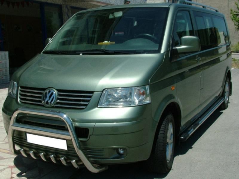 Купити Кенгурятник WT003 (нерж) 50мм, без напису для Volkswagen T5 Transporter 2003-2010 рр