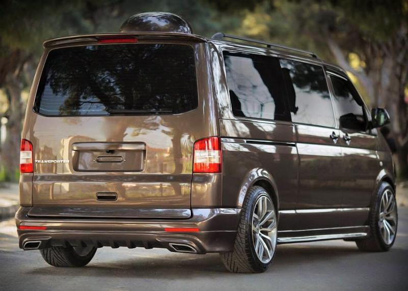 Купить Задняя нижняя юбка Sport 2 (под покраску) для Volkswagen T5 Transporter 2003-2010 гг