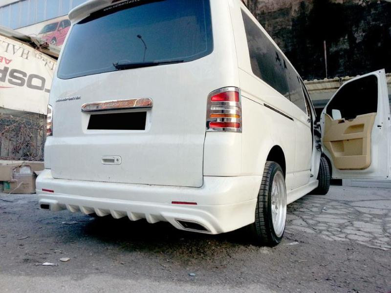 Купить Задняя нижняя юбка Sport 2 (под покраску) для Volkswagen T5 Transporter 2003-2010 гг