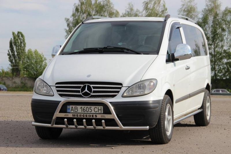 Купити Кенгурятник WT004-Plus з вусами (нерж.) для Mercedes Viano 2004-2014 рр