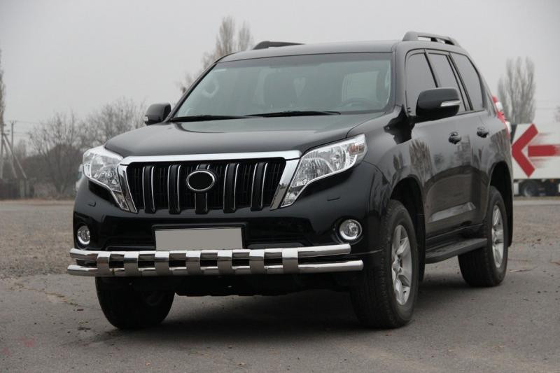 Купити Передній захист ST016-2 (нерж) для Toyota Land Cruiser Prado 150